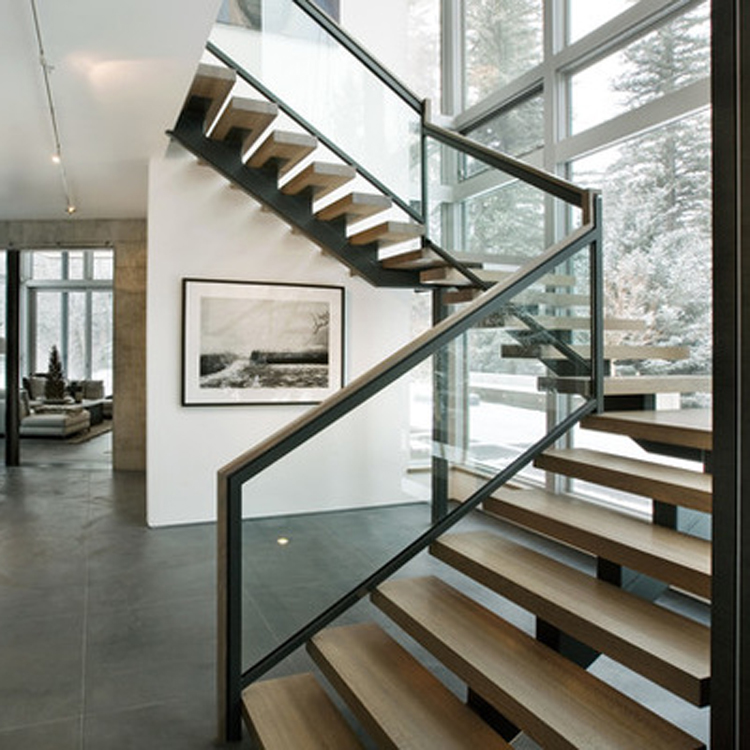U shape mono staircase modern style