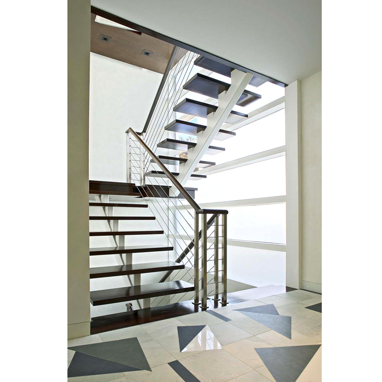 U shape modern staircase design 