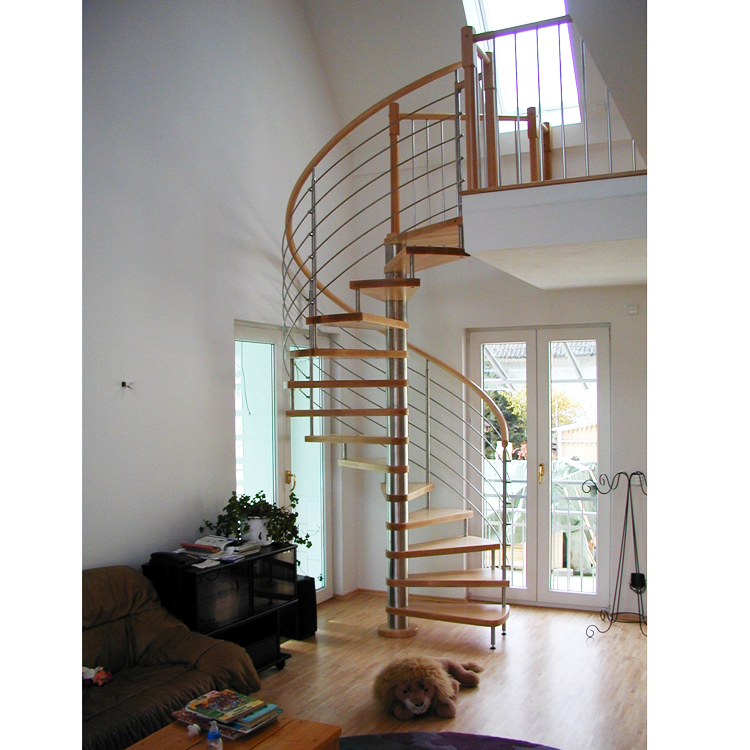 Timber spiral staircase