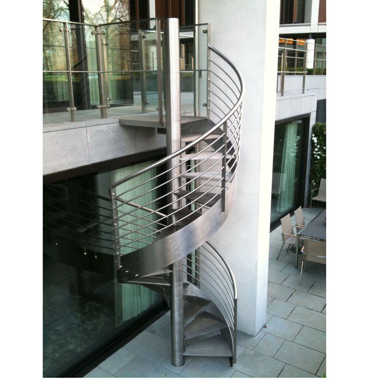 Outdoor spiral staircase