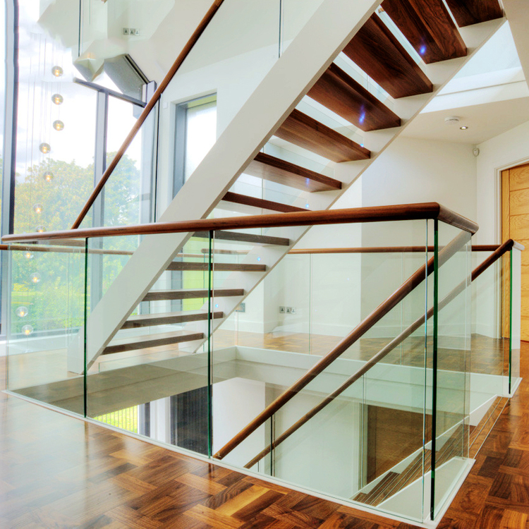 double stinger solid wood staircase