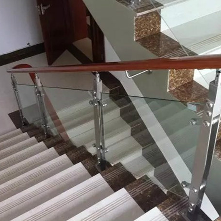 pvc handrail stainless steel glass balustrade