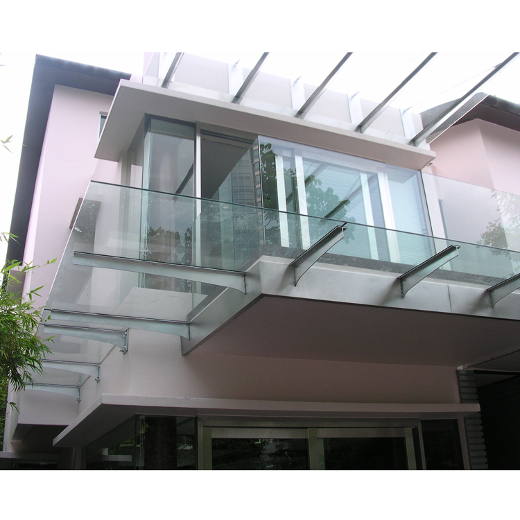 outdoor modern glass canopy